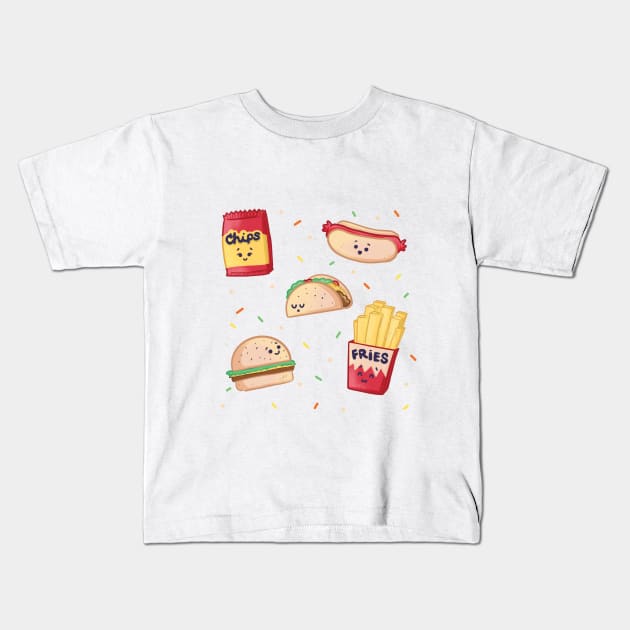 Gotta have some junkfood Kids T-Shirt by tambolbee